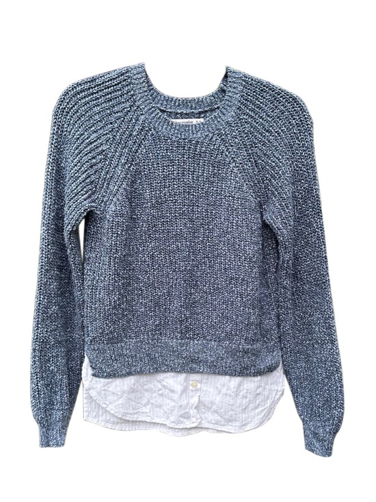 abercrombie kids Other - Abercrombie Kids Blue Layered Knit Sweater White Shirttail Hem Girls 15/16